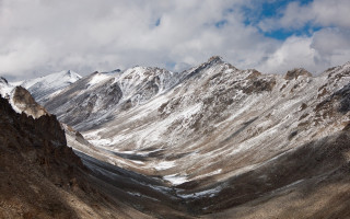 Mountain range snowy peak clouds - murata range free wallpaper for desktop