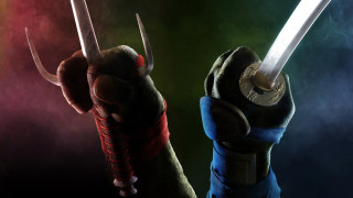 Hand sword red blue background - background behind free wallpaper