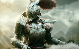 Armor furry hat fantasy painting - bastien l. deharme free wallpaper