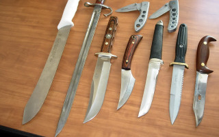 Knives sharpeners stilllife precisionism illustration - free seasons wallpaper