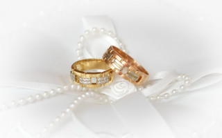 Wedding rings pearl ribbon jewelry - jewelry free wallpaper