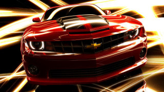 Red car black stripe digital - matte drawing free wallpaper for desktop