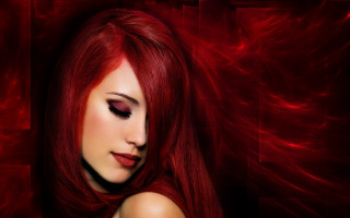 Red haired woman gothic photorealistic - anne stokes free wallpaper