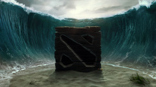 Wooden block wave ocean letter - a large wave free wallpaper for desktop
