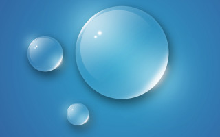 Blue background water bubbles abstract - abstract illusionism free wallpaper
