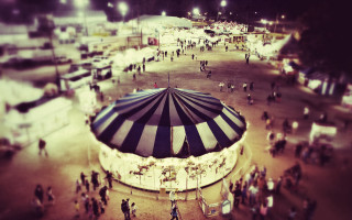 Carousel night tiltshift tent people - christopher moeller free wallpaper
