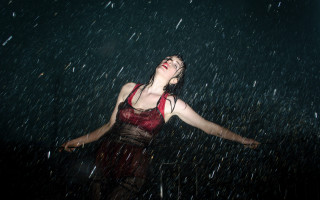 Woman red top rain arms - a renaissance painting free wallpaper