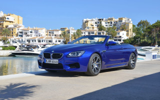 Blue car water cityscape 3d - convertible free wallpaper