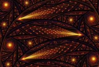 Glowing eyes spiral pattern fractals - many light free wallpaper