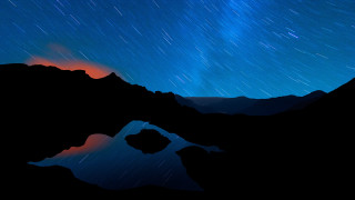 Mountain lake stars night outdoor - amir zand free wallpaper
