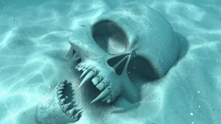 Skull sand fish eye gothic - death free wallpaper