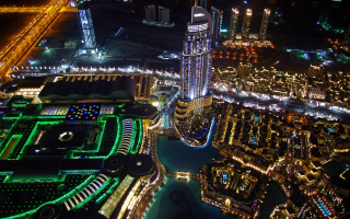 Cityscape night lights ferriswheel cyberpunk - building free wallpaper