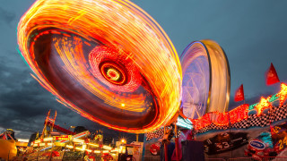 Carnival spinning wheel lights night - alson s. clark free wallpaper