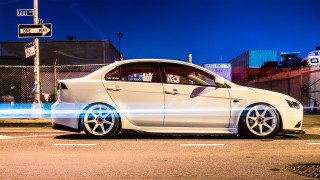 White car night hologram rim - rim free wallpaper