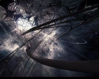 Spiral lines shapes space bright - space free wallpaper