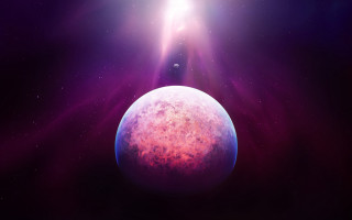 Red blue planet bright light - planet free wallpaper for desktop