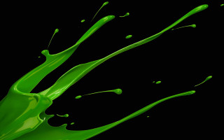 Green liquid splash action painting - action painting free wallpaper