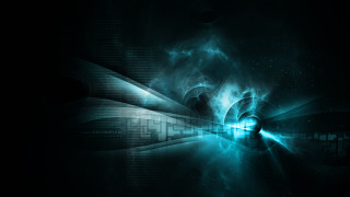 Blue black background white blue - swirl free wallpaper