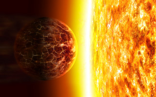 Sun planet matte autumn fire - sun free wallpaper for desktop