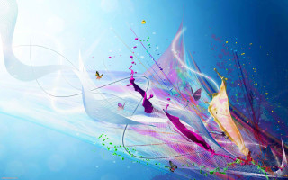 Colorful abstract background butterfly flowers - a butterfly free wallpaper for desktop