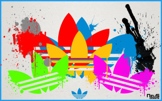 Colorful adidas poster paint splatters - colour free wallpaper for desktop