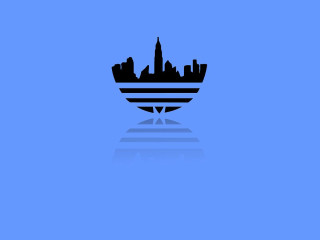 Black white city skyline blue - a reflection of the city free wallpaper