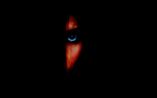 Eye red light gothic blue - center free wallpaper for desktop