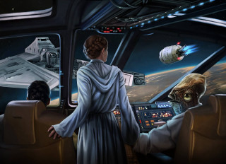 Woman man spaceship cockpit space - 2 d game art free wallpaper