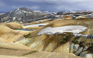 Mountain snowy range beach sky - david annand free wallpaper