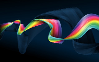 Colorful wave light abstract sculpture - vibrant free wallpaper