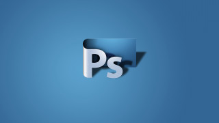 Blue background letter ps shadow - adobe photoshop free wallpaper
