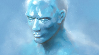 Blue face man digital aurora - a blue face free wallpaper