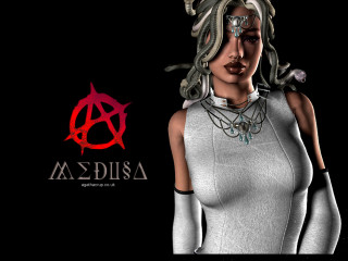 Woman snake shoulder necklace gothic - character design free wallpaper for desktop