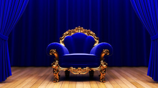 Blue chair gold frame wooden - a gold frame free wallpaper for desktop