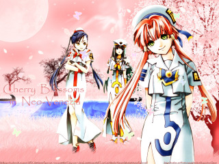 Anime girls field flowers trees - a field of flowers and trees free wallpaper