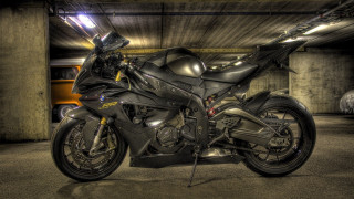 Motorcycle parking garage yellow cars - a parking garage free wallpaper