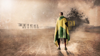 Desert man yellow green cape - the time free wallpaper