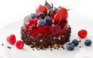 Berry chocolate rococo plate food - food photography free wallpaper