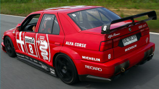 Red car driving road number - side and a number free wallpaper