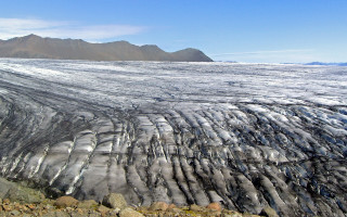 Large glacier mountain blue sky - free textures wallpaper