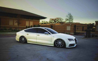 White car parking lot fence 5 - clean line free wallpaper