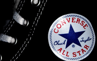 Converse blue star macro black - micro free wallpaper