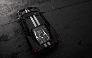 Car hood up street bike - high contrast free wallpaper