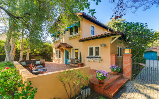 House patio table chairs fence - elbridge ayer burbank free wallpaper