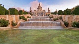 Waterfall park building clouds magic - arthur b. carles free wallpaper