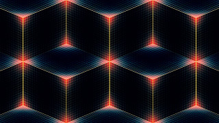 Hexagonal grid glowing lights hologram - a grid pattern free wallpaper for desktop