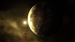 Planet star aurora moon galaxy - a planet free wallpaper