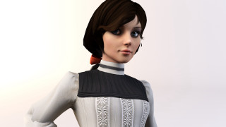 Woman white dress black collar - a black collar free wallpaper