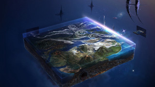 Eden box space planet station - a box free wallpaper for desktop