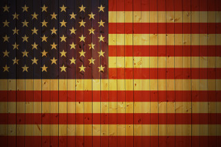 Wooden american flag grungy background - the bottom of the flag free wallpaper